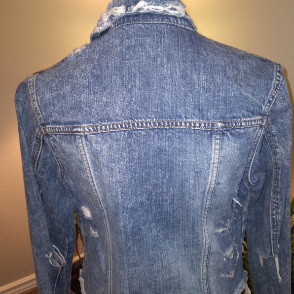Cello Distressed Jean Jacket - Picture 8 of 8